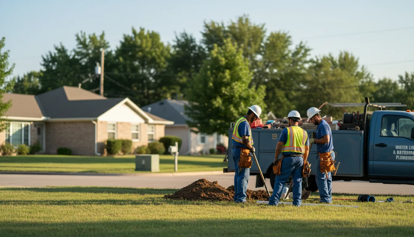 Residential water line and bathroom plumbing service in South Shore, SD